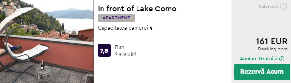 cazare apartament Lacul Como